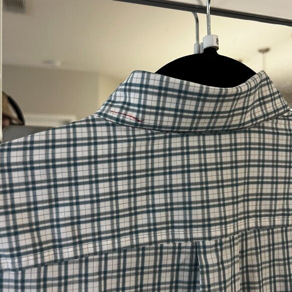 812 NWT Genteal Button Up Short Sleeve Shirt Size Small Color Blue White - Picture 5 of 5